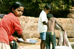 Child Workers In Orphanage Of India Stock Image