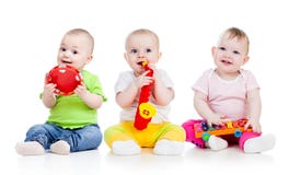 Children Babies Play Musical Toys Royalty Free Stock Image Children Babies Play Musical Toys Royalty Free Stock Image
