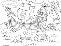 Children coloring on the theme of pirates vector vector illustration Children coloring on the theme of pirates vector vector illustration