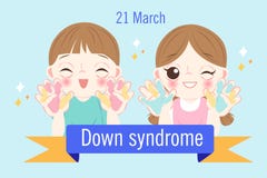 Children with down syndrome concept vector illustration Children with down syndrome concept vector illustration