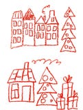 the children kindergarten with teacher hand drawn, outdoor in winter with snowman seasons isolated on the white background. stock illustration the children kindergarten with teacher hand drawn, outdoor in winter with snowman seasons isolated on the white background. stock illustration