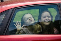 Children making funny faces stock photos Children making funny faces stock photos