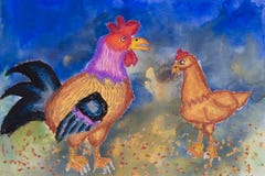 Children's Art - Farm Animals Royalty Free Stock Photography Children's Art - Farm Animals Royalty Free Stock Photography