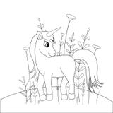 Children s coloring book with cartoon animals. Educational tasks for preschool children cute unicorn stock illustration Children s coloring book with cartoon animals. Educational tasks for preschool children cute unicorn stock illustration