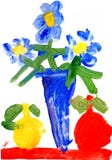Children S Drawing Water Color Paints Stock Photo Children S Drawing Water Color Paints Stock Photo