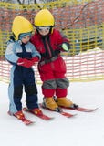 Children Skiing Royalty Free Stock Images