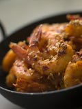 Chili And Sesame Fried King Prawns Stock Photos Chili And Sesame Fried King Prawns Stock Photos