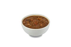 Chili в белом шаре стоковое изображение Chili в белом шаре стоковое изображение