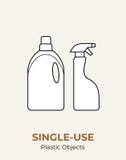 Chimie en plastique de ménage, bouteilles de jet Illustration de vecteur de la bouteille en plastique de réutilisation à utiliser illustration de vecteur Chimie en plastique de ménage, bouteilles de jet Illustration de vecteur de la bouteille en plastique de réutilisation à utiliser illustration de vecteur