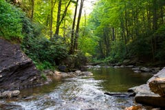 CHimney Rock Park hiking water stream Stock Photography CHimney Rock Park hiking water stream Stock Photography