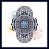 Traditional indian mandala background with fireworks. design for card, gift card, packaging, print stock illustration Traditional indian mandala background with fireworks. design for card, gift card, packaging, print stock illustration