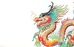China Dragon On Isolate Stock Photos