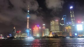China-Finanzmitteskyline am Nachtvideo China-Finanzmitteskyline am Nachtvideo