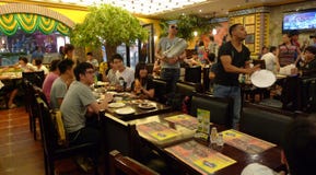 China Guangdong Guangzhou Latin Restaurant Tianhe Brazilian Dinner Buffet Live Music Band Entertainment Ambience Furniture BBQ