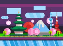 China, Japan Kleurrijke vlakke illustratie vector illustratie China, Japan Kleurrijke vlakke illustratie vector illustratie