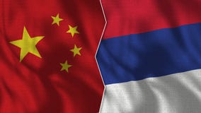 China and Serbia Half Flags Together stock illustration China and Serbia Half Flags Together stock illustration