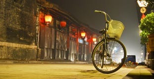 China village and bicycles