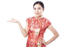 Chinees nieuw jaar Aziatisch meisje Royalty-vrije Stock Afbeeldingen Chinees nieuw jaar Aziatisch meisje Royalty-vrije Stock Afbeeldingen
