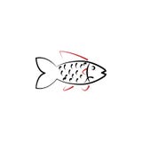 Chinees nieuw jaar, vissenpictogram Kan voor Web, embleem, mobiele toepassing, UI, UX worden gebruikt royalty-vrije illustratie Chinees nieuw jaar, vissenpictogram Kan voor Web, embleem, mobiele toepassing, UI, UX worden gebruikt royalty-vrije illustratie