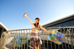 Chinese Asian Tourist Enjoying Holiday Royalty Free Stock Images Chinese Asian Tourist Enjoying Holiday Royalty Free Stock Images