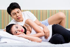 Chinese couple having marital issues heading for divorce stock photo Chinese couple having marital issues heading for divorce stock photo