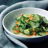 Chinese Cucumber Salad On The White Plate Close Up Royalty Free Stock Photos Chinese Cucumber Salad On The White Plate Close Up Royalty Free Stock Photos