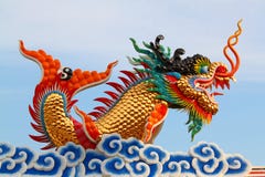 Chinese Dragon Statue Stock Photo