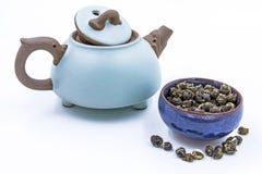 Chinese green tea Jasmine Pearl Stock Photos Chinese green tea Jasmine Pearl Stock Photos