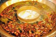 Chinese hot pot close up