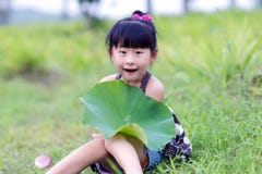 Chinese Lovely Girl Stock Photos