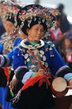 Chinese Miao Nationality Woman Dancing Stock Images Chinese Miao Nationality Woman Dancing Stock Images