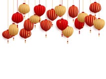 Chinese New Year Decorative Paper Lanterns. Stock Photo