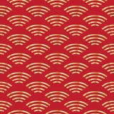 Chinese New Year red waves pattern. Chinese New Year Holiday pattern. Chinese ornamental background. Gold abstract Chinese fans on red background. Asian stock illustration Chinese New Year red waves pattern. Chinese New Year Holiday pattern. Chinese ornamental background. Gold abstract Chinese fans on red background. Asian stock illustration