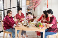 Chinese new year reunion dinner. Part of Chinese culture to gather during eve Chinese new year reunion dinner. Part of Chinese culture to gather during eve