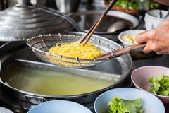 Chinese noodle cooking in Thailand royalty free stock photography Chinese noodle cooking in Thailand royalty free stock photography