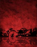 Chinese Red Landscape Royalty Free Stock Photos Chinese Red Landscape Royalty Free Stock Photos