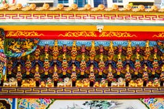 Chinese religion, temple decoration, wood carving, Fortuna stock illustration Chinese religion, temple decoration, wood carving, Fortuna stock illustration