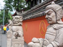 Chinese sculpture statue in close focus, shallow DOF. Stock Image Chinese sculpture statue in close focus, shallow DOF. Stock Image
