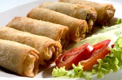 Chinese Spring Rolls Royalty Free Stock Images