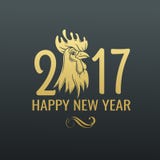 Chinese Symbol Rooster of 2017. Lettering with Chinese Symbol Rooster of 2017. Vector Illustration. Golden design template, banner and page decoration stock illustration Chinese Symbol Rooster of 2017. Lettering with Chinese Symbol Rooster of 2017. Vector Illustration. Golden design template, banner and page decoration stock illustration