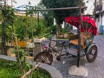 Chinese tickshaw in Suzhou stock photography Chinese tickshaw in Suzhou stock photography