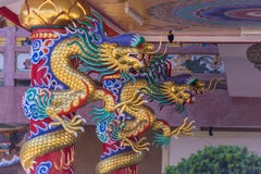 Chinesische Tempelkunst in Ang Sila, Chonburi, Thailand alias lizenzfreie stockbilder Chinesische Tempelkunst in Ang Sila, Chonburi, Thailand alias lizenzfreie stockbilder