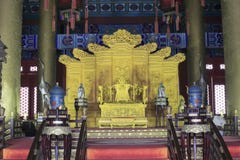 Chinesischer Kaiserthron stockfotografie Chinesischer Kaiserthron stockfotografie