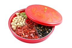 Chinesisches neues Jahr - chinesischer Süßigkeit-Kasten lizenzfreie stockbilder Chinesisches neues Jahr - chinesischer Süßigkeit-Kasten lizenzfreie stockbilder