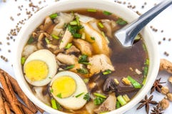 Chinesisches Teigwarenquadrat mit Gewürzen lizenzfreie stockfotos Chinesisches Teigwarenquadrat mit Gewürzen lizenzfreie stockfotos