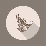 Chinois antique Dragon Icon, conception plate illustration libre de droits Chinois antique Dragon Icon, conception plate illustration libre de droits