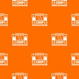 Chip microcontroller pattern vector orange vector illustration Chip microcontroller pattern vector orange vector illustration