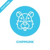 chipmunk icon vector from animal head collection. Thin line chipmunk outline icon vector illustration. Linear symbol for use on royalty free illustration chipmunk icon vector from animal head collection. Thin line chipmunk outline icon vector illustration. Linear symbol for use on royalty free illustration