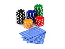 Chips And Cards Royalty Free Stock Image