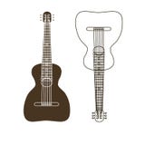 Chitarra dello strumento musicale illustrazione di stock Chitarra dello strumento musicale illustrazione di stock